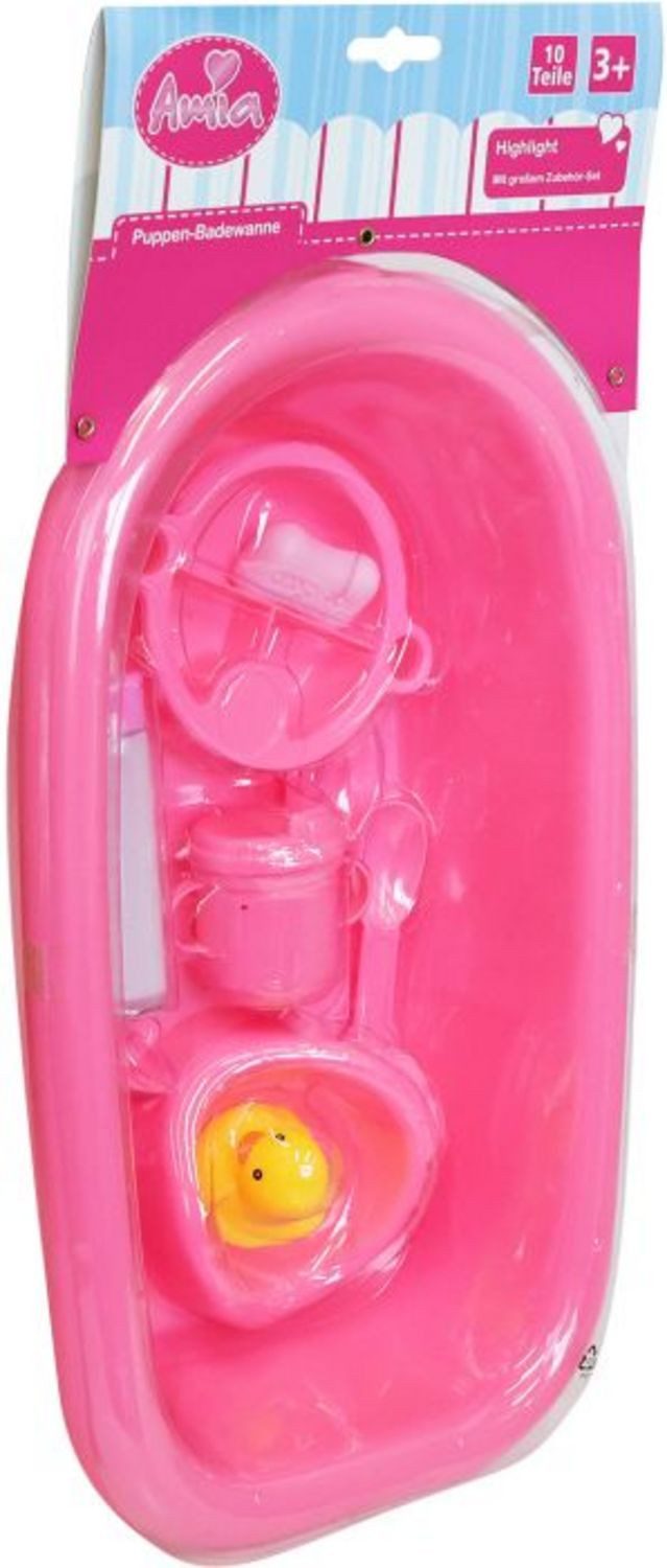Vedes Puppen Accessoires-Set Amia Puppen-Badewanne mit Zubehör-Set