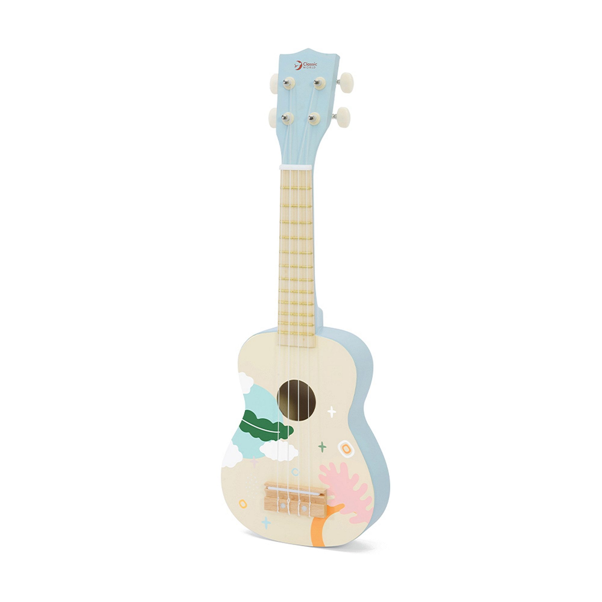 Classic World Spiel-Gitarre Classic World - Ukulele Iris blau - 53,2x17,9x5cm - ab 3 Jahre, (1 tlg), aus Holz