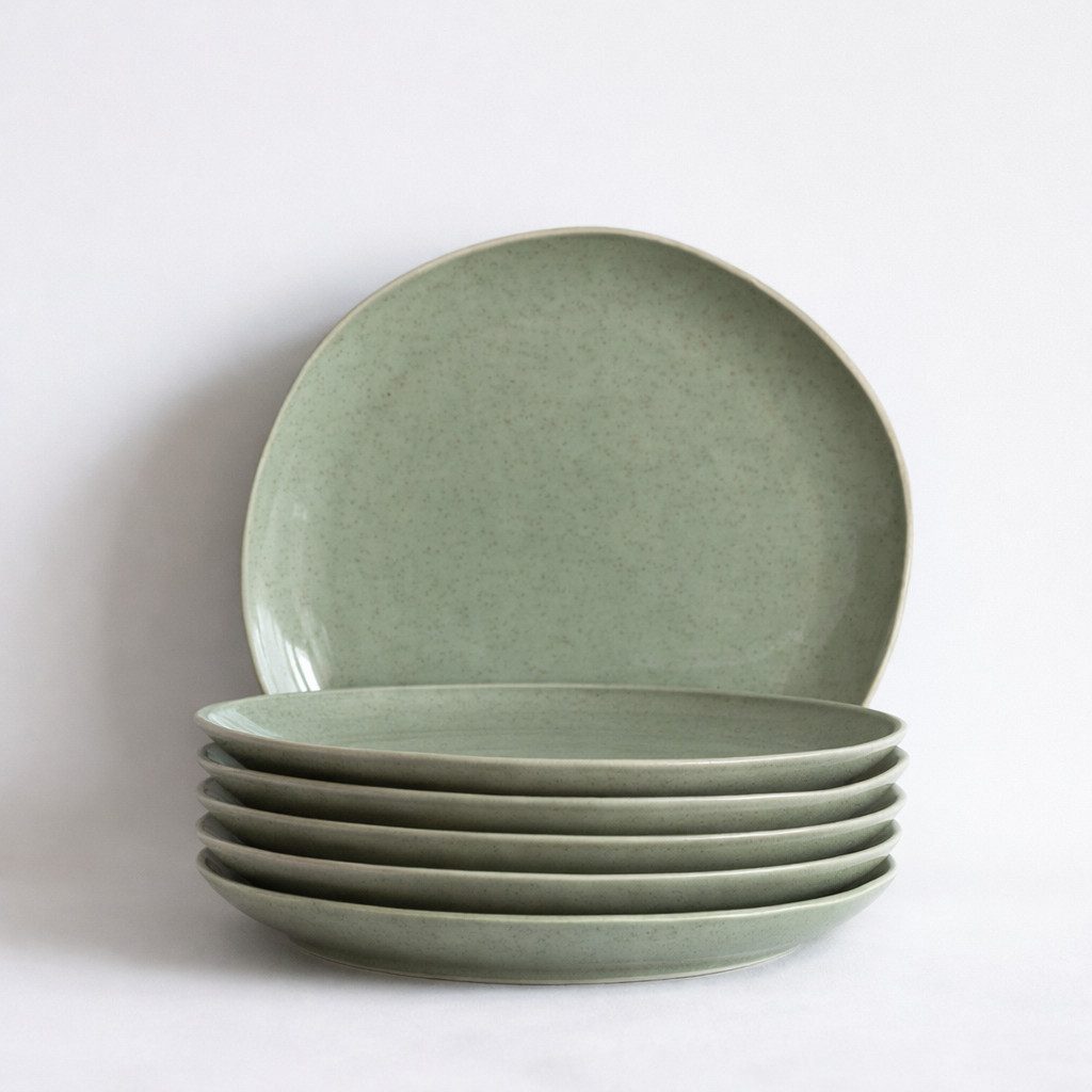 Kütahya Porselen Teller-Set Kütahya Porselen Soho 6-tlg. Dessertteller Set Ø 22 cm Grün