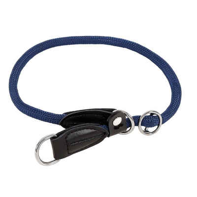 lionto Hunde-Halsband Hundehalsband mit Zugstopp, Retrieverhalsband, Nylon, 40 cm, dunkelblau