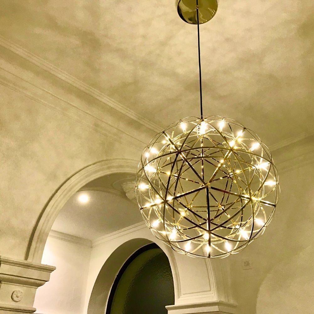 s.luce Pendelleuchte LED Hängeleuchte Atom Dimmbar Schwarzchrom, Warmweiß günstig online kaufen