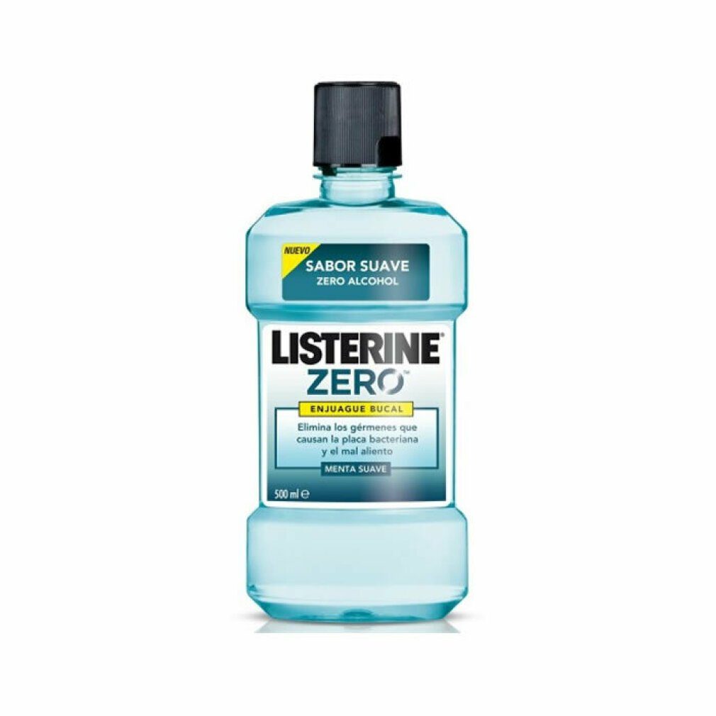 Listerine Mundspülung Zero Alkohol Mundwasser Weiche Minze 500ml, (Packung)