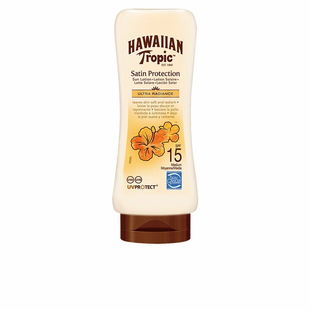 HAWAIIAN TROPIC Sonnenschutzcreme Satin Protection Ultra Radiance Sun Lotion Spf15 180ml mehr