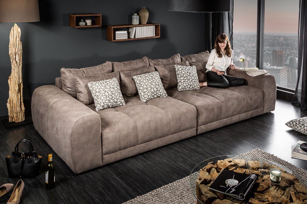 riessambiente Sofa »GIANT LOUNGE 300cm taupe«, mit Federkern online