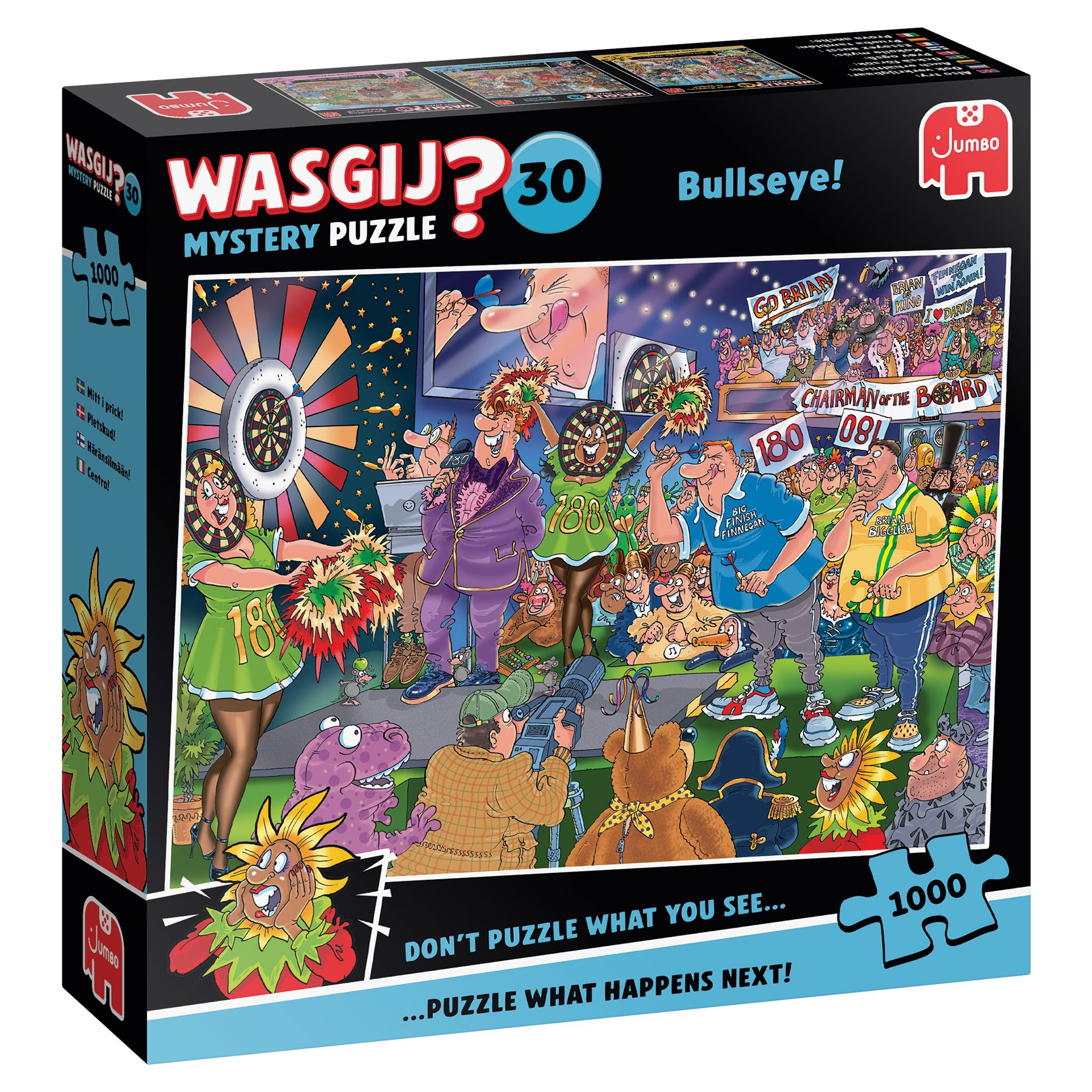 Jumbo Spiele Puzzle Wasgij Mystery 30, Volltreffer, 1000 Teile Puzzle, 1000 Puzzleteile