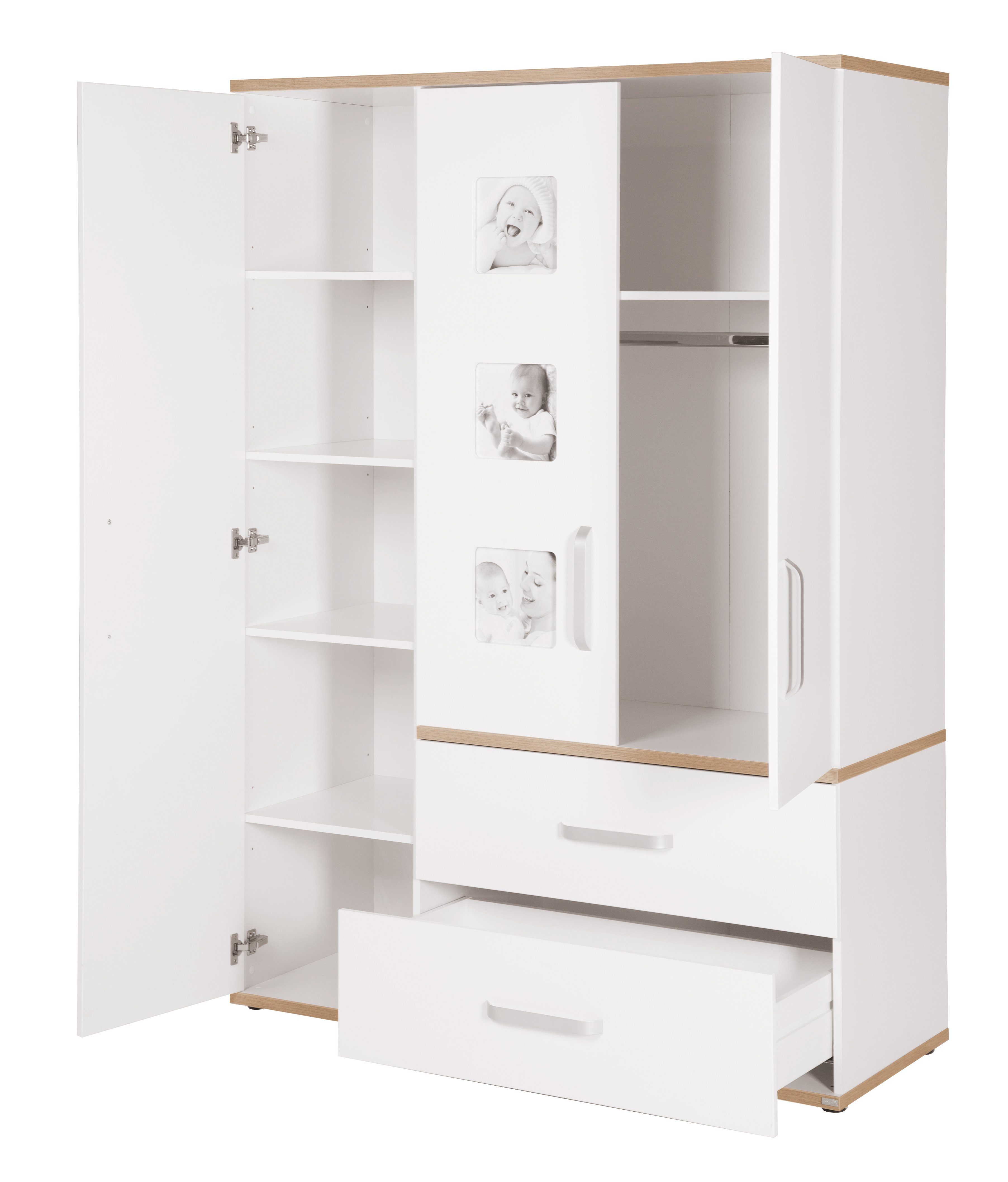 roba® Kinderkleiderschrank Pia, mit Bilderrahmen Kinder günstig online kaufen