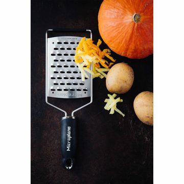 Microplane Küchenreibe Gourmet XL Grob, Edelstahl, Kunststoff, Gummi