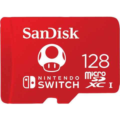 Sandisk microSDXC für Nintendo Switch 128GB Speicherkarte (128 GB, UHS Class 1, 100 MB/s Lesegeschwindigkeit, U3/UHS-I/Cl.10/R100/W90)