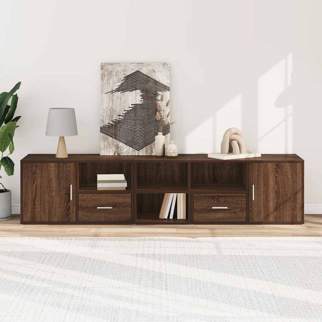 vidaXL Schuhschrank Eckregal Braun Eichen-Optik 200x40x45 günstig online kaufen