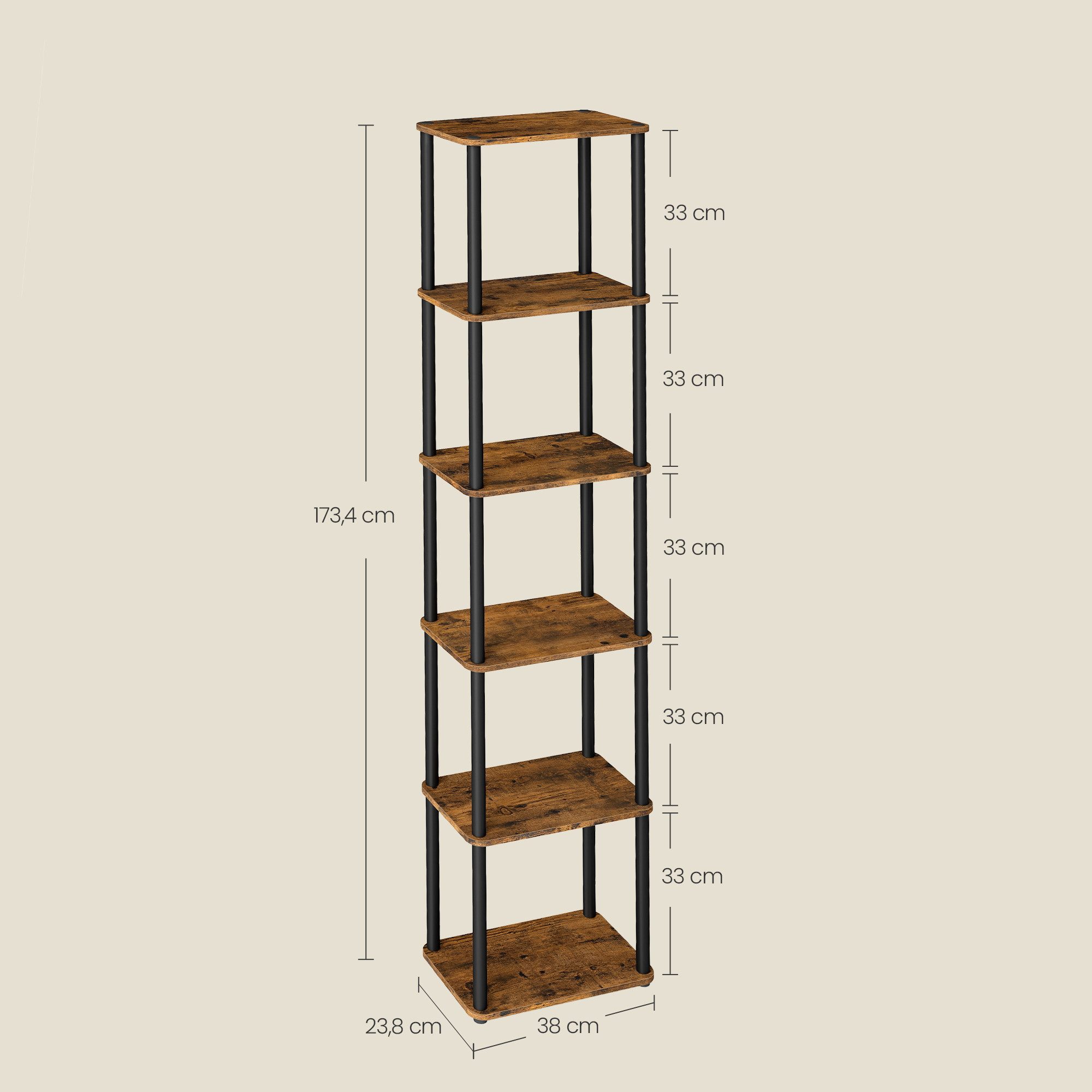 VASAGLE Standregal, Bücherregale, Aufbewahrungsregal, Regal mit günstig online kaufen