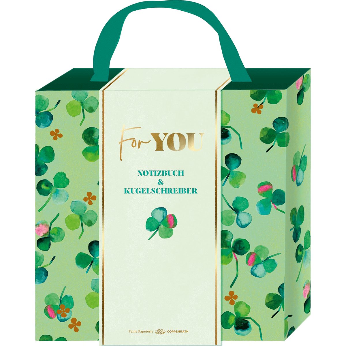 Notizbuch Geschenkset: Notizbuch mit Kugelschreiber: All about green: Hochwer