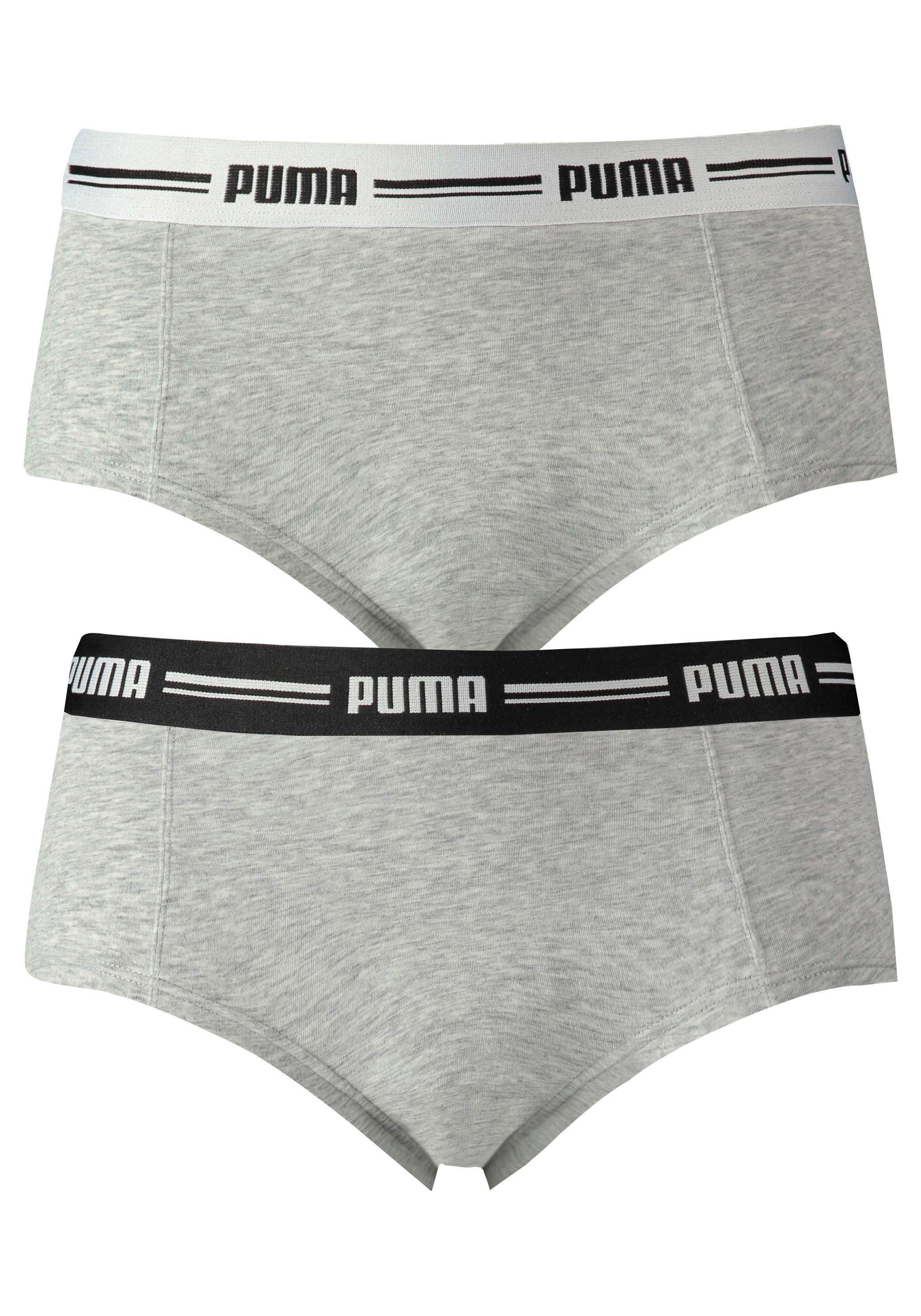 PUMA Panty PUMA WOMEN MINI SHORT 2P PACK (Packung, 2er Pack) mit markantem günstig online kaufen