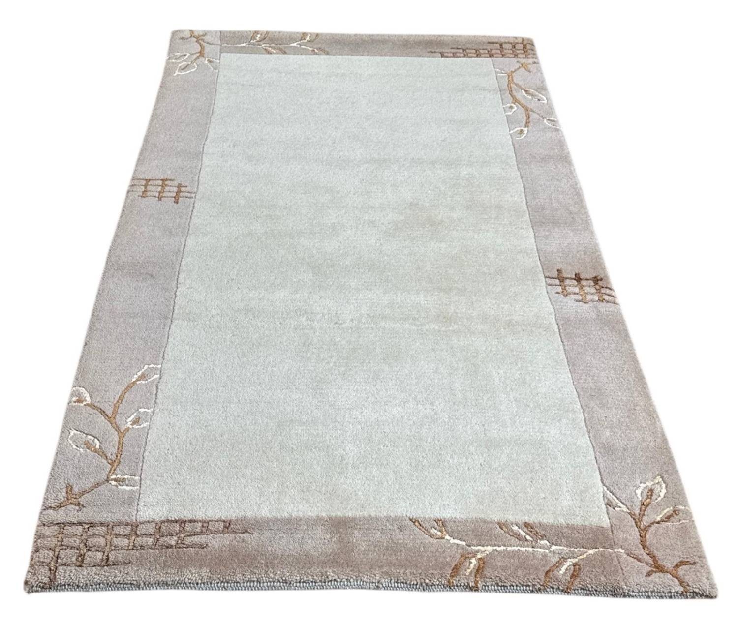 Rug Studios Teppich VENUS NEPAL - HANDGEKNÜPFT MODERN, Rechteckig, Höhe: 20 mm, Handgeknüpft, 70 x 140 cm, Beige