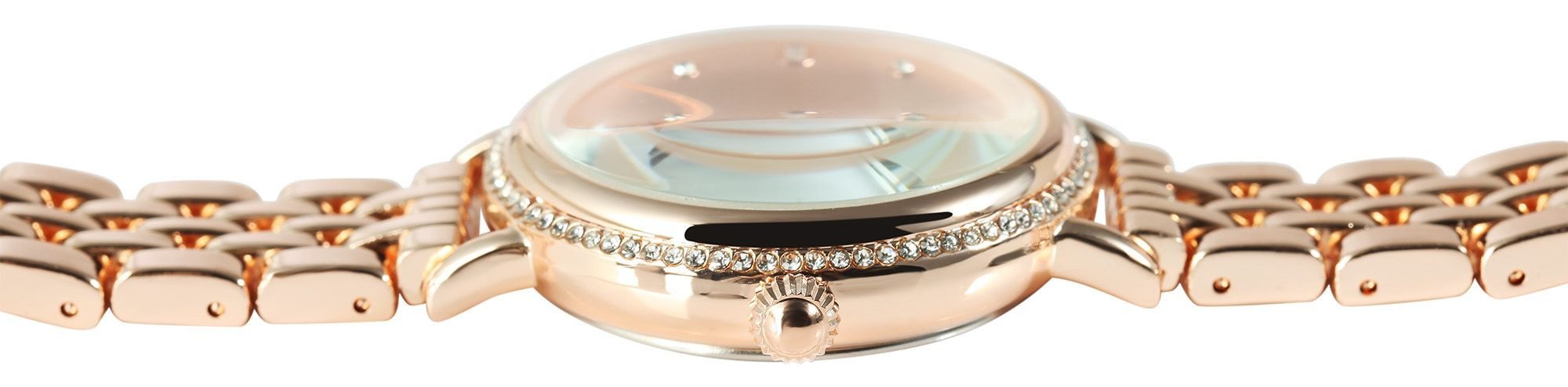 Excellanc Quarzuhr 1800248 mit Metallarmband, Similibesatz, günstig online kaufen