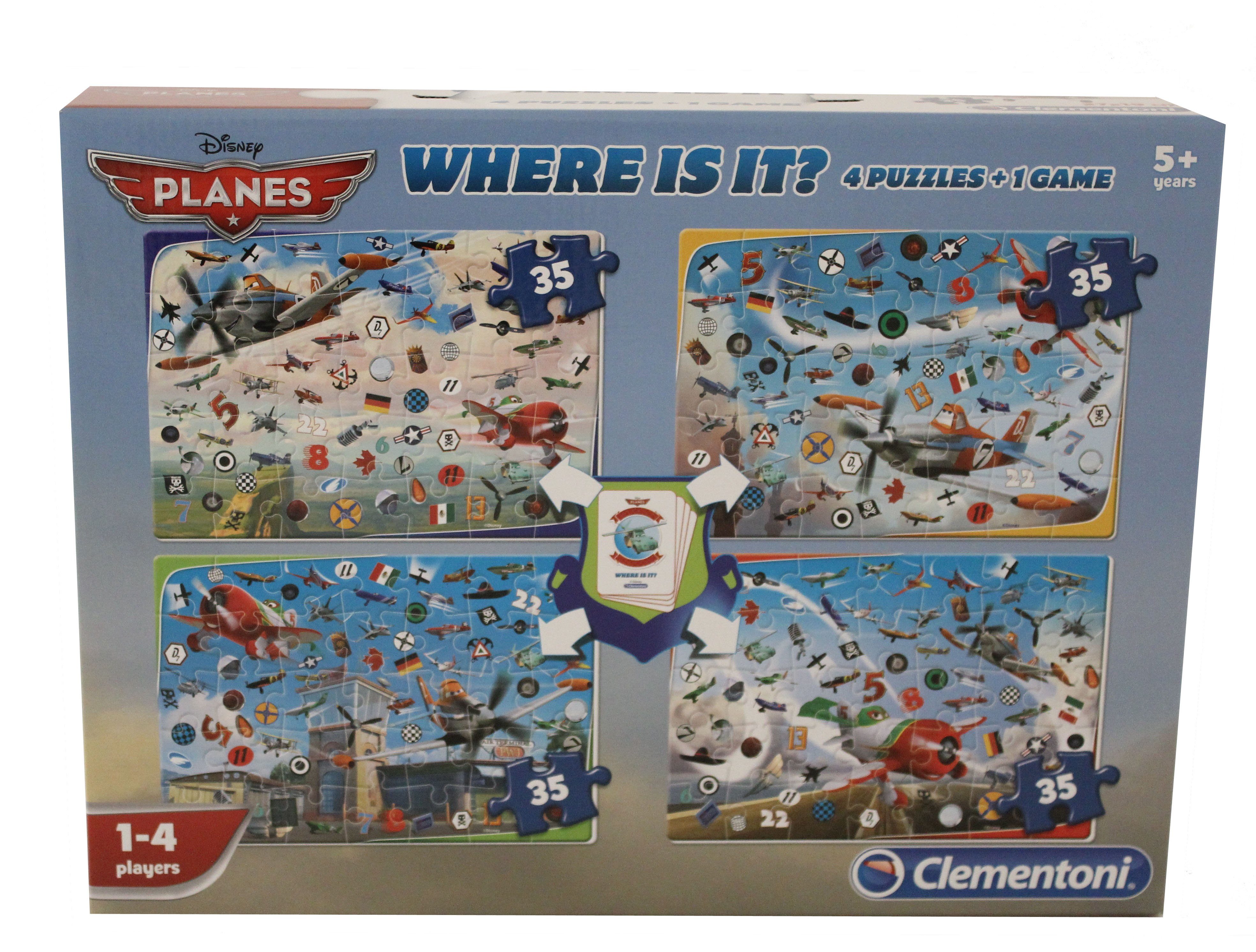 + 1 Clementoni® Puzzle Puzzleteile Puzzle 4 it? Disney Planes Puzzle Spiel, Where 140 is