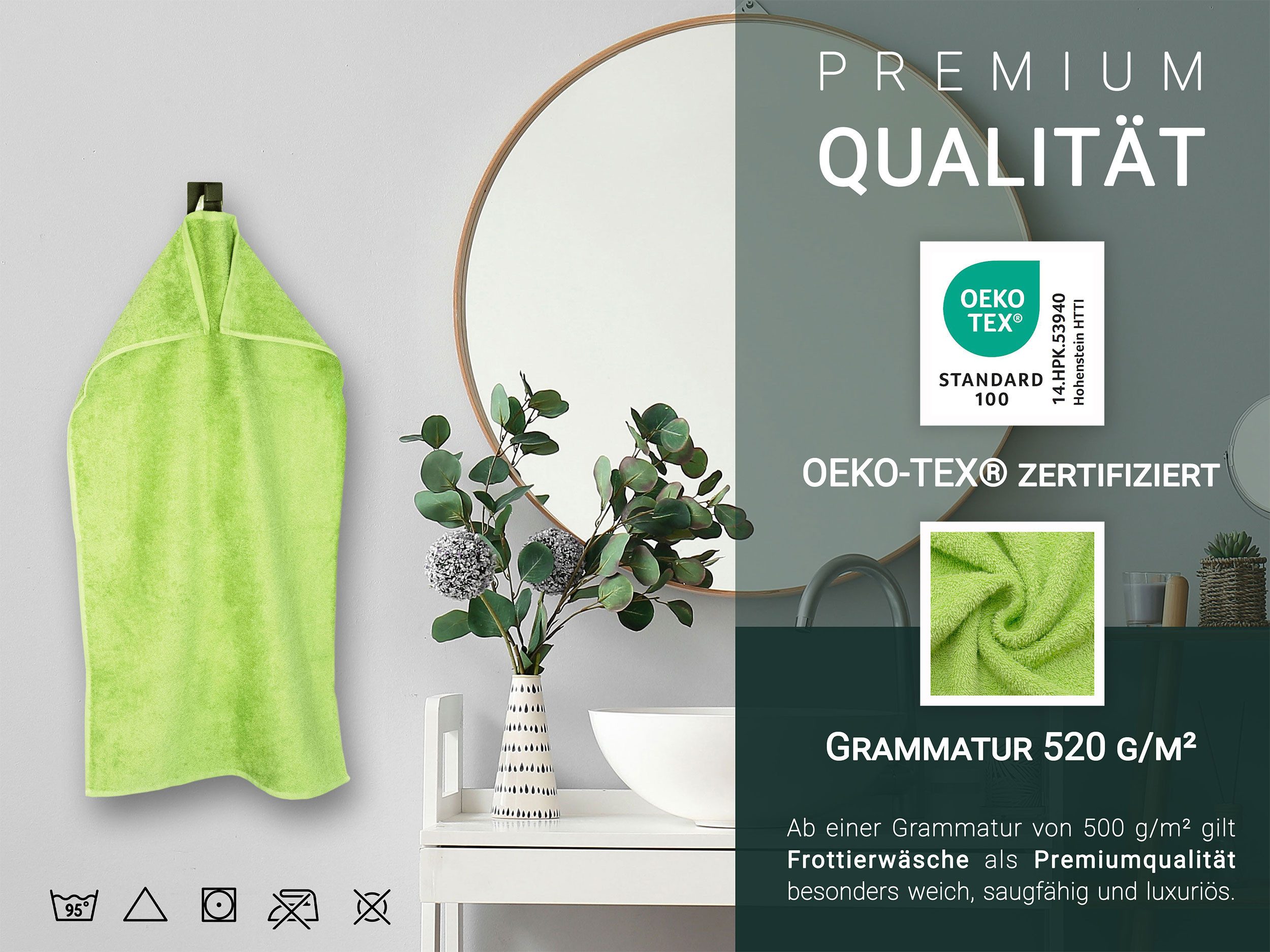 ZOLLNER Handtücher, Walkfrottier (6-St), 50 x günstig online kaufen