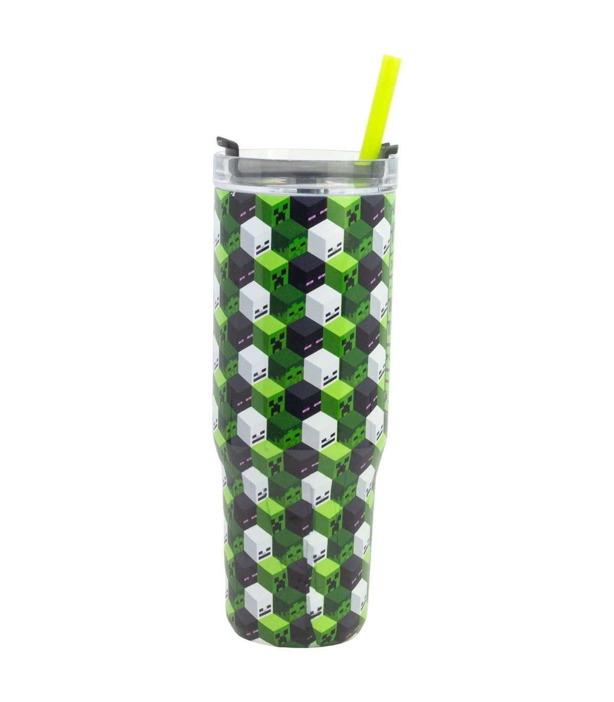 Minecraft Isolierflasche XL 920 ml mit Griff Deckel und Trinkhalm