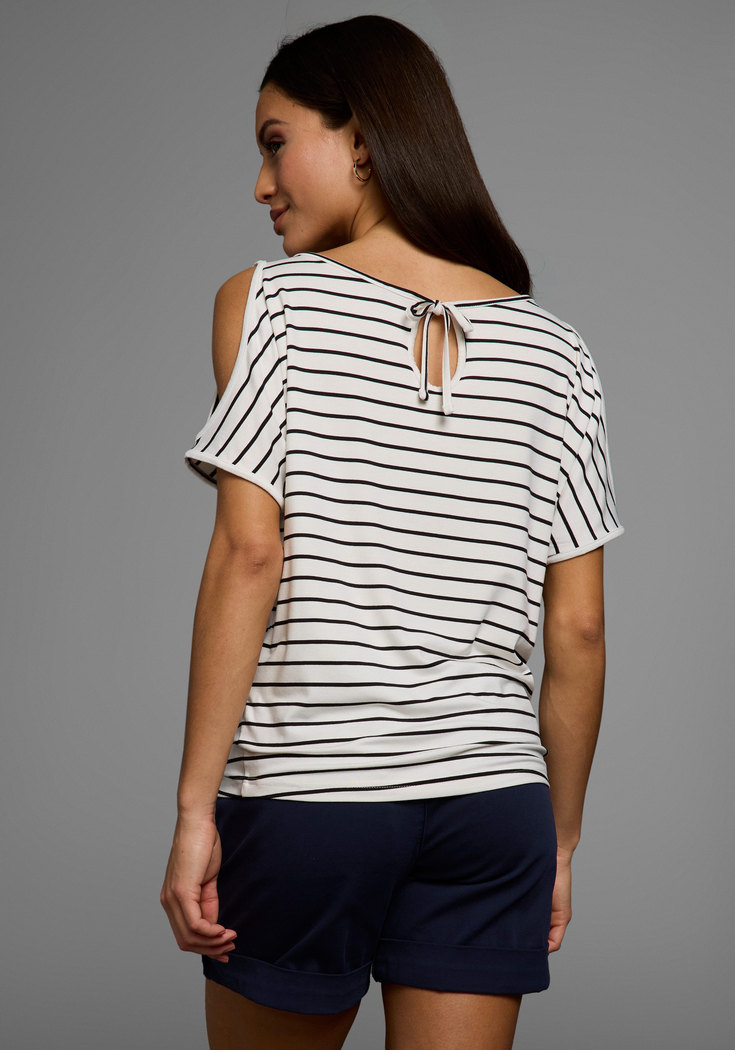 Laura Scott T-Shirt mit Cut-Out Effekt an den Schultern günstig online kaufen