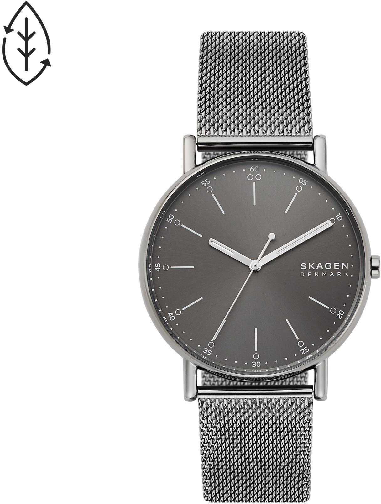 Skagen Quarzuhr SIGNATUR, SKW6577, Armbanduhr, Herrenuhr, analog, Edelstahlarmband