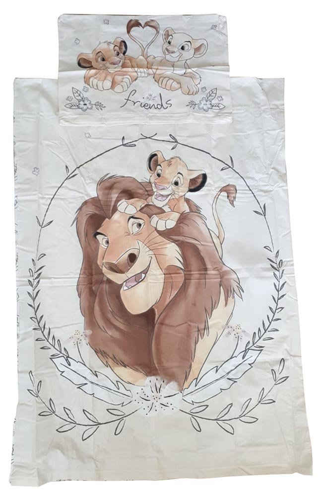 Kinderbettwäsche Disney König der Löwen Simba, Mufasa Baby Kinder Bettwäsche, Disney, Renforcé, 2 teilig, mit Reißverschluss