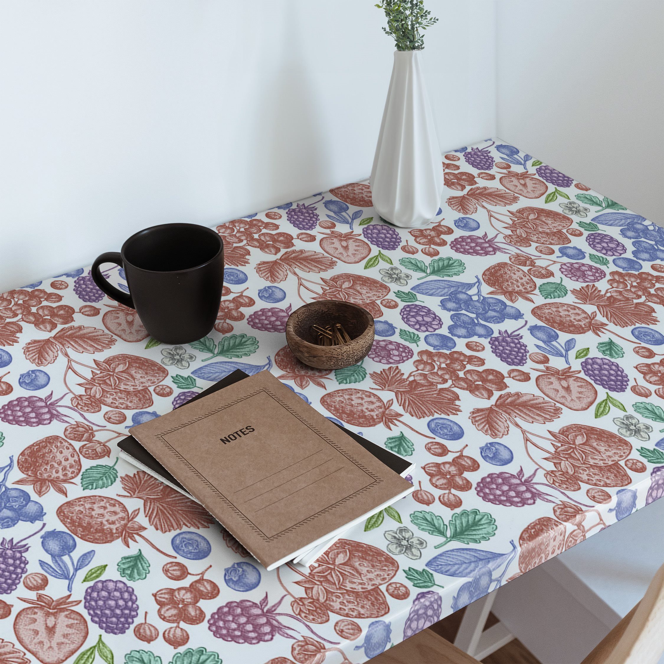 Tulup Möbelfolie Schrankfolie Selbstklebend Bunte Früchte 100x50 cm Möbel Aufkleber