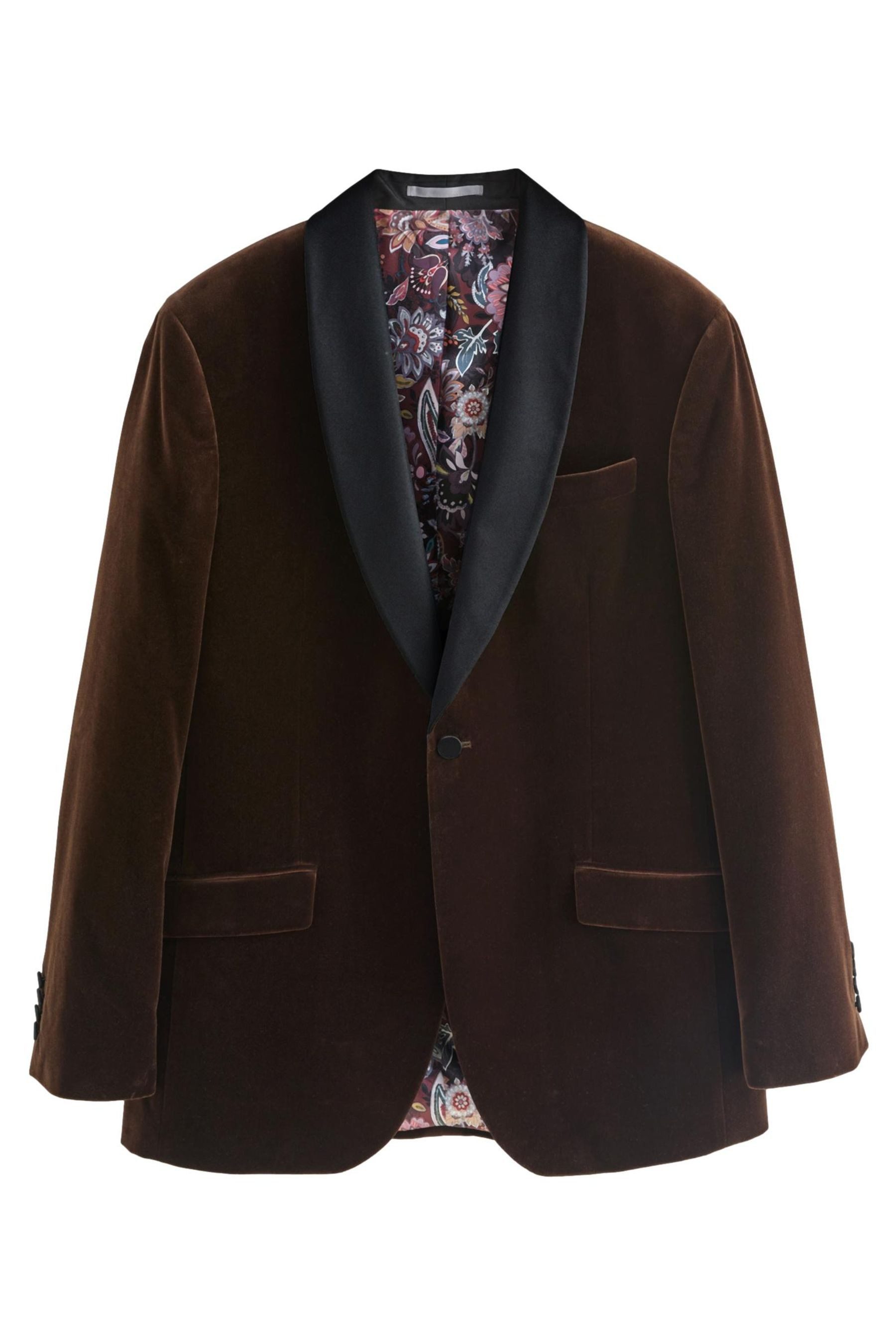 Next Jackenblazer Regular Fit Signature Samtsakko mit Schalkragen (1-tlg)