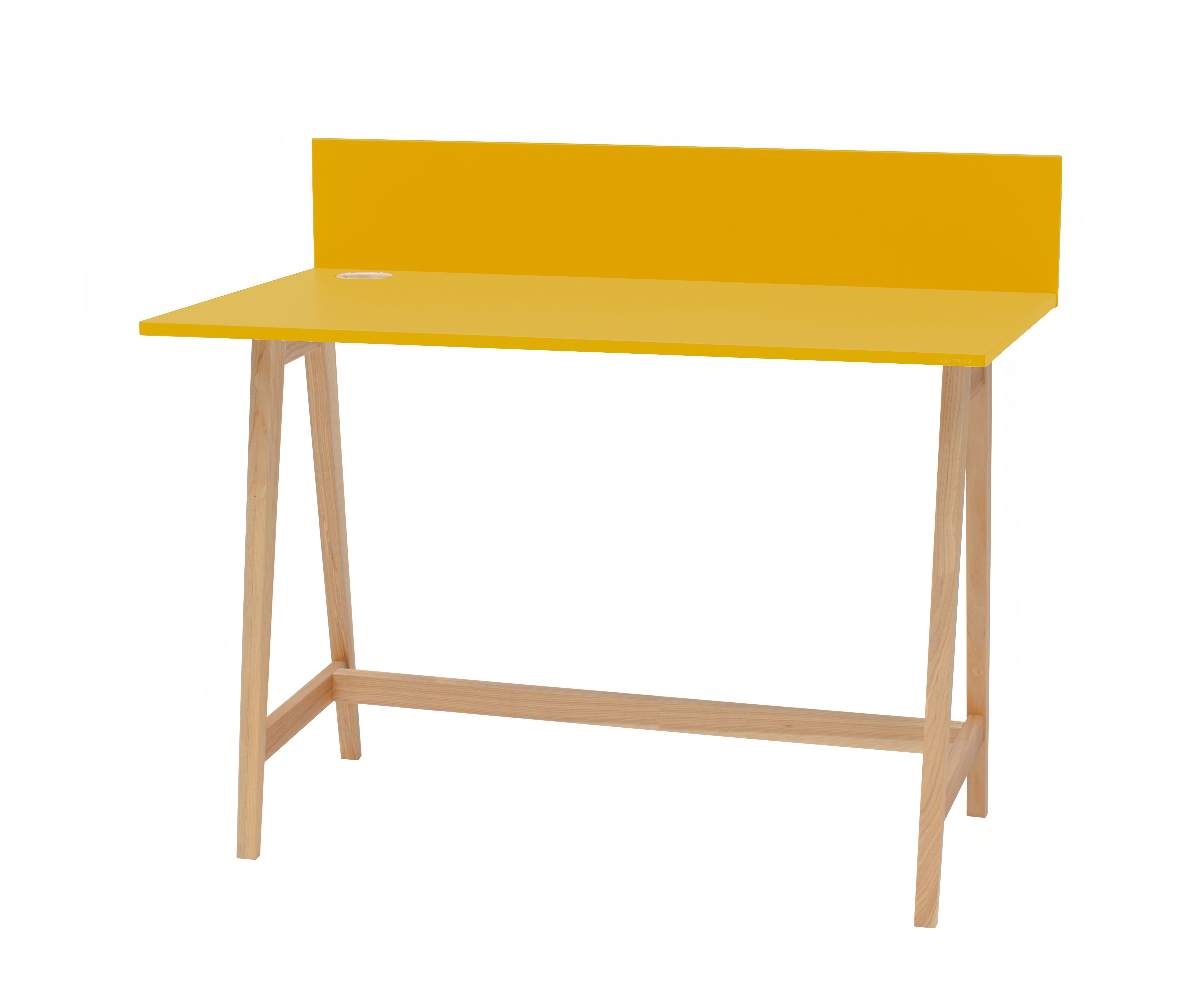 Siblo Schreibtisch Kinderschreibtisch Tony - Bunter Schreibtisch - ohne Schublade - Kinderzimmer - MDF-Platte - Eschenholz (Kinderschreibtisch Tony ohne Schublade) Gelb