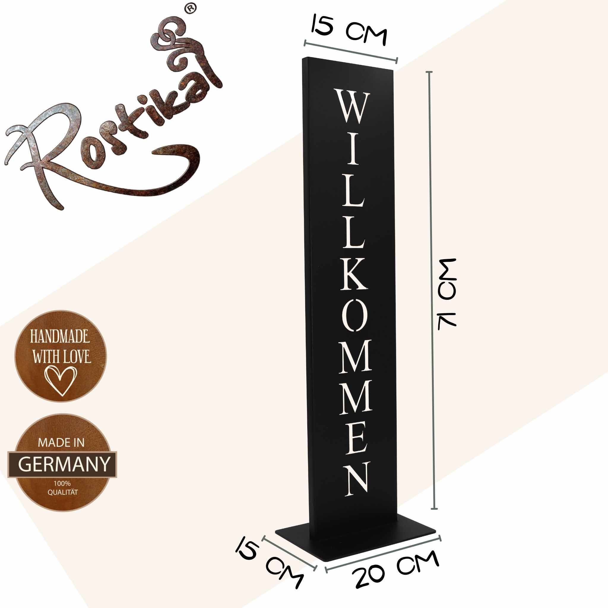 Rostikal Dekoobjekt Willkommen Deko Schild schwarz günstig online kaufen