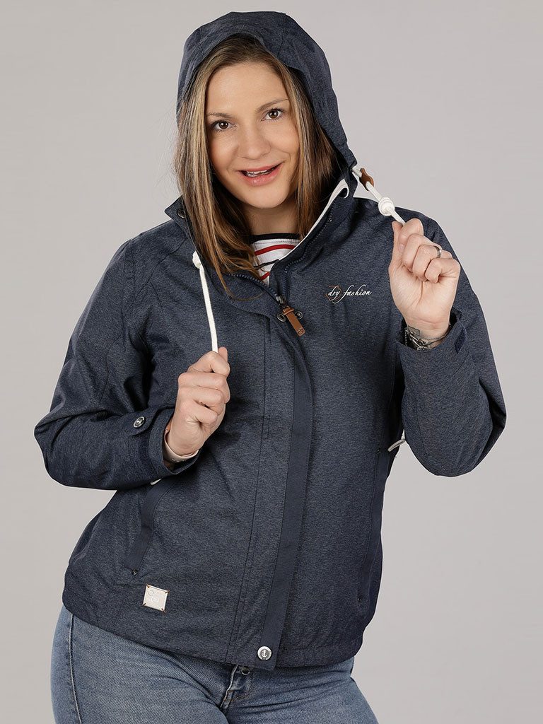 Dry Fashion Funktionsjacke Damen Jacke Greetsiel mit abnehmbarer Kapuze - wasserdicht winddicht