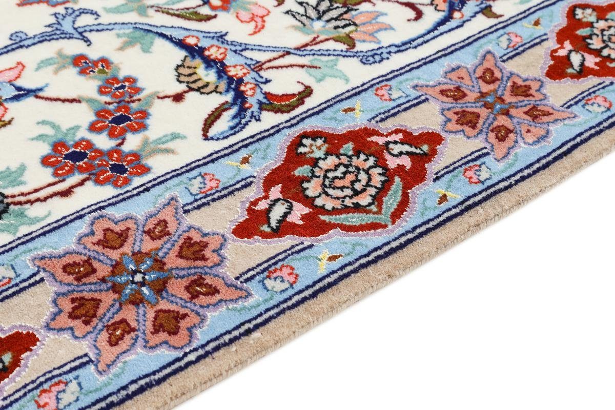 Trading, rechteckig, Seidenkette 88x130 mm Nain Isfahan Orientteppich Handgeknüpfter 6 Höhe: Orientteppich,