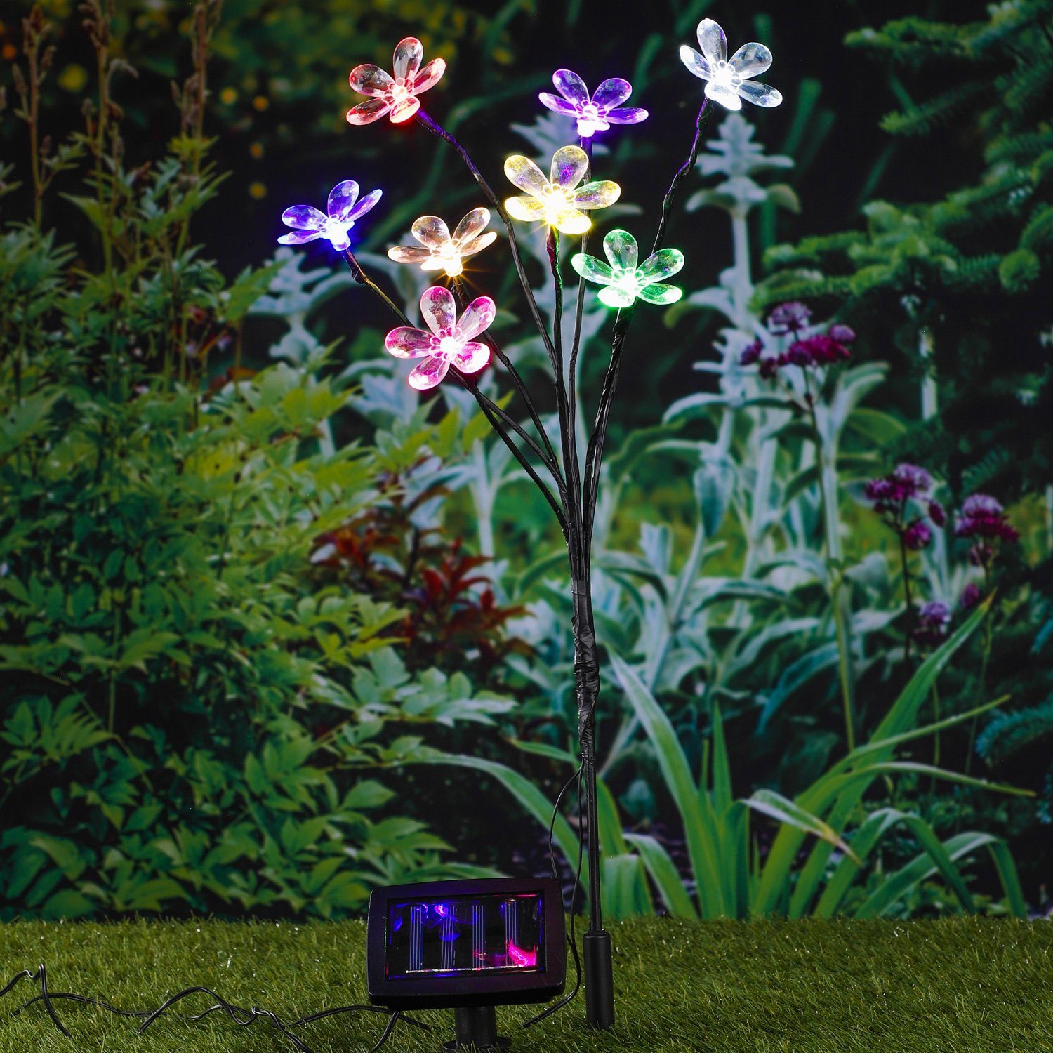 MARELIDA LED Solarleuchte »LED Solar Gartenstecker Blumenstecker Blüte