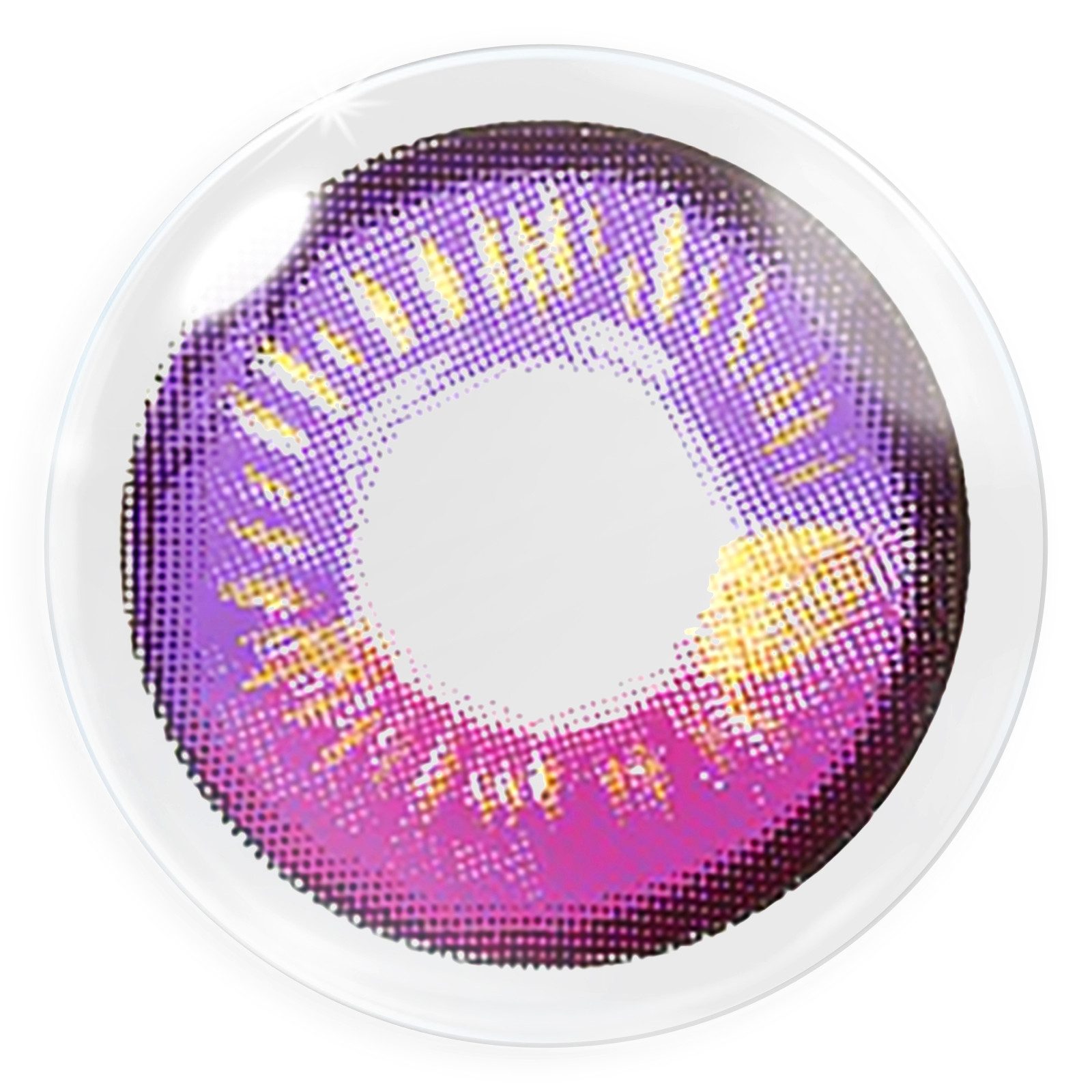 MeralenS Motivlinsen Lilane 'Anime Violet' Manga Fun Linsen 1 Paar. Halloween & Cosplay