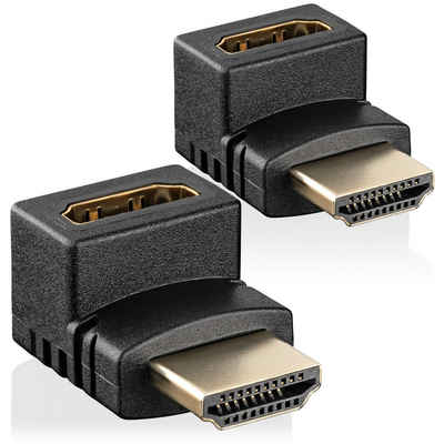 SEBSON 2x HDMI Winkel Adapter 270° Grad - HDMI Stecker A auf HDMI Buchse A Audio- & Video-Adapter