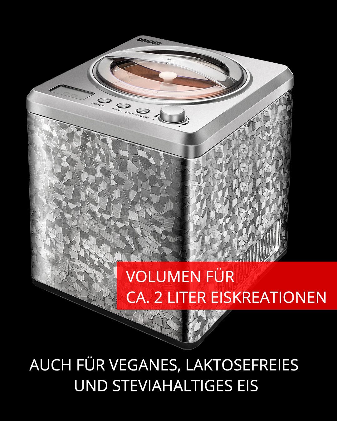 Unold Eismaschine Eismaschine Profi inklusive Eisbuch 2L, 2,00 l, 180,00 W