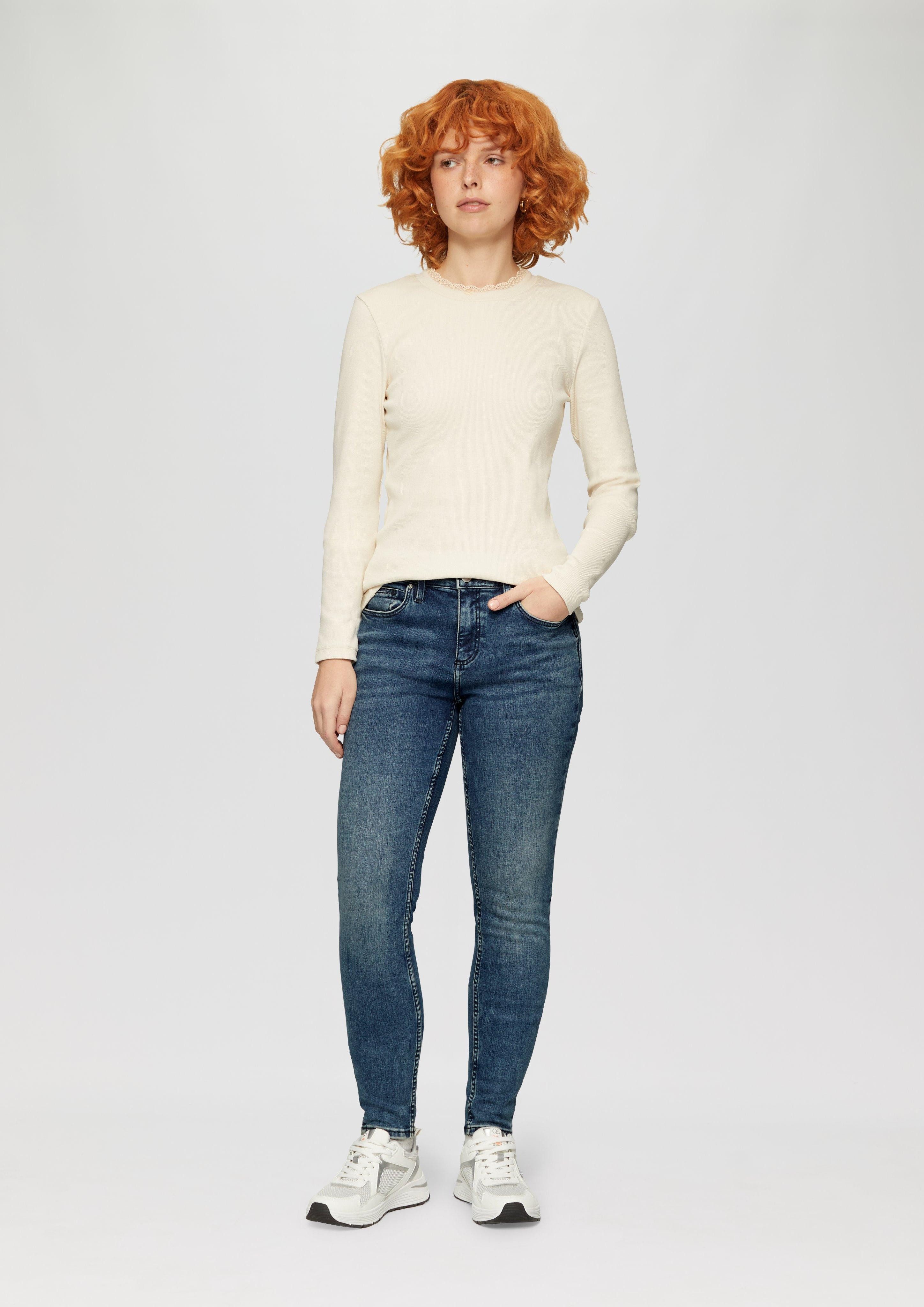 QS Stoffhose Jeans Sadie / Skinny Fit / Mid Rise / Skinny Leg / Superstretch