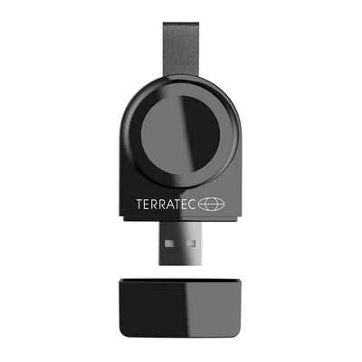 Terratec »ChargeAIR Watch« Ladestation (Ladepad, Ladeadapter, Ladespot, Ladekabel Ersatz für Apple Watch, leicht, kompakt, USB-Stick-Design, Schlüsselanhänger, schwarz)