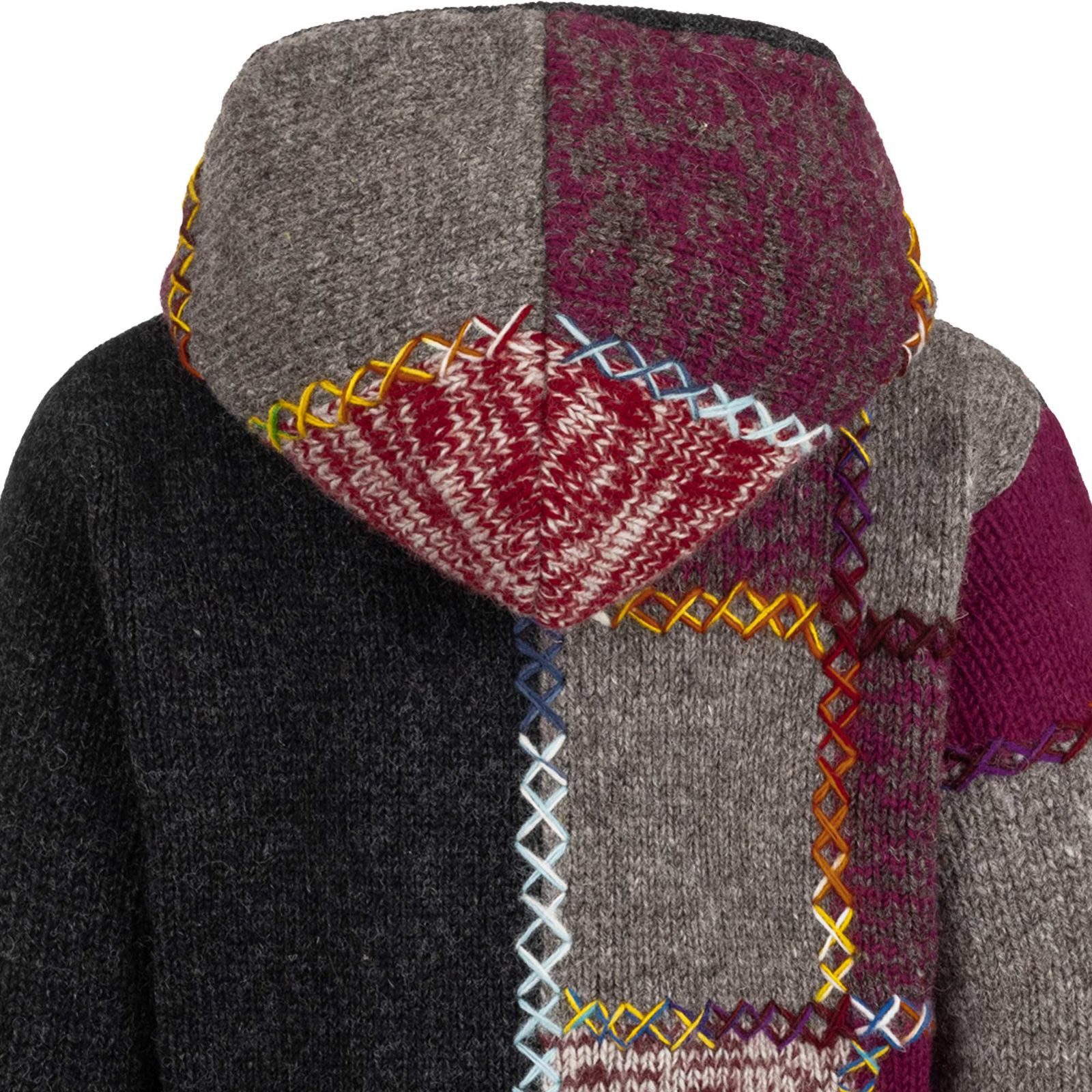 KUNST UND MAGIE Strickjacke Unisex Strickjacke Schurwolle Nordisch Winterjacke Wolljacke Cardigan – Bild 4 von 4
