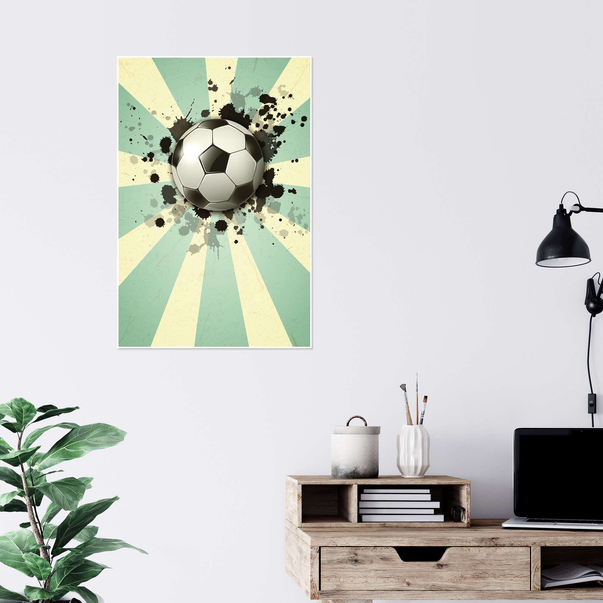 Posterlounge Wandbild Lang lebe der Fußball, Kidz Collection, erhältlich als Poster, Leinwandbild, Wandsticker oder Acrylglasbild