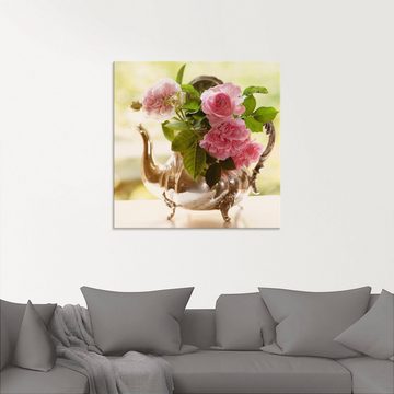 Artland Glasbild Rosen Romance, Blumen (1 St), in verschiedenen Größen
