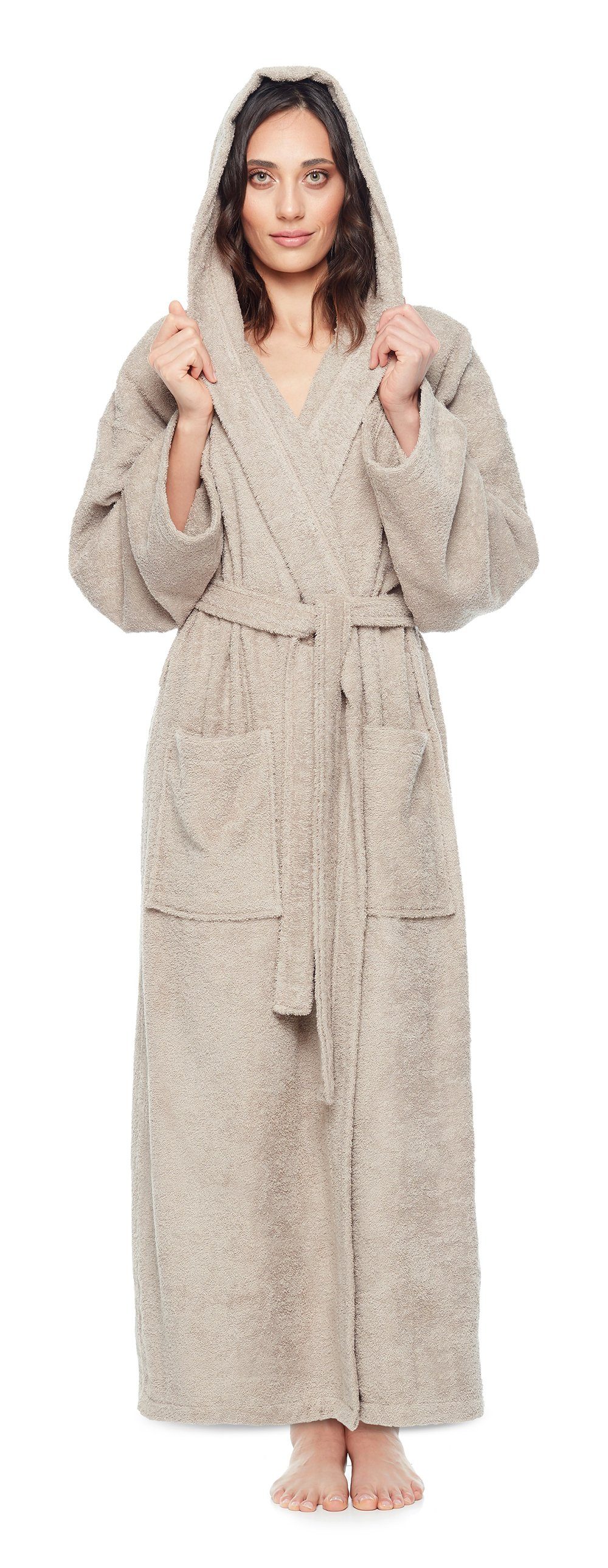 Arus Damenbademantel Astra, pflegeleicht, wadenlang oder extralang für Spa günstig online kaufen