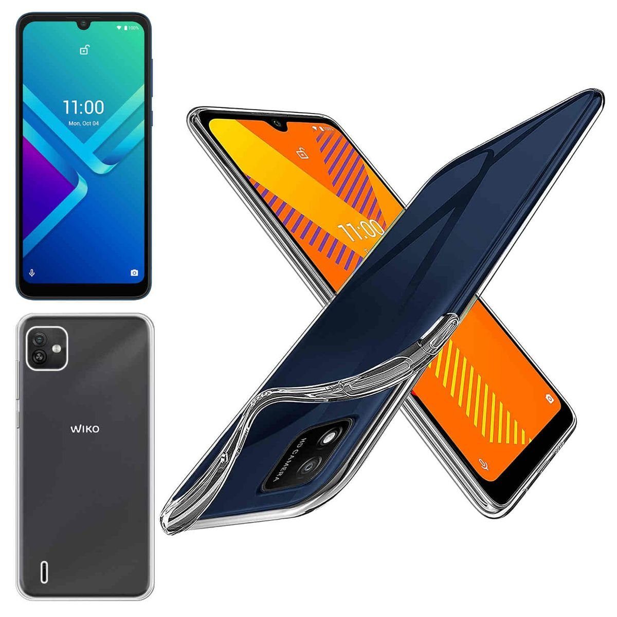 Wigento Handyhülle AUSWAHL Für Wiko Y82 Silikon Case TPU Transparent und oder 0,26 H9 Glas Handy Tasche Hülle Schutz Cover