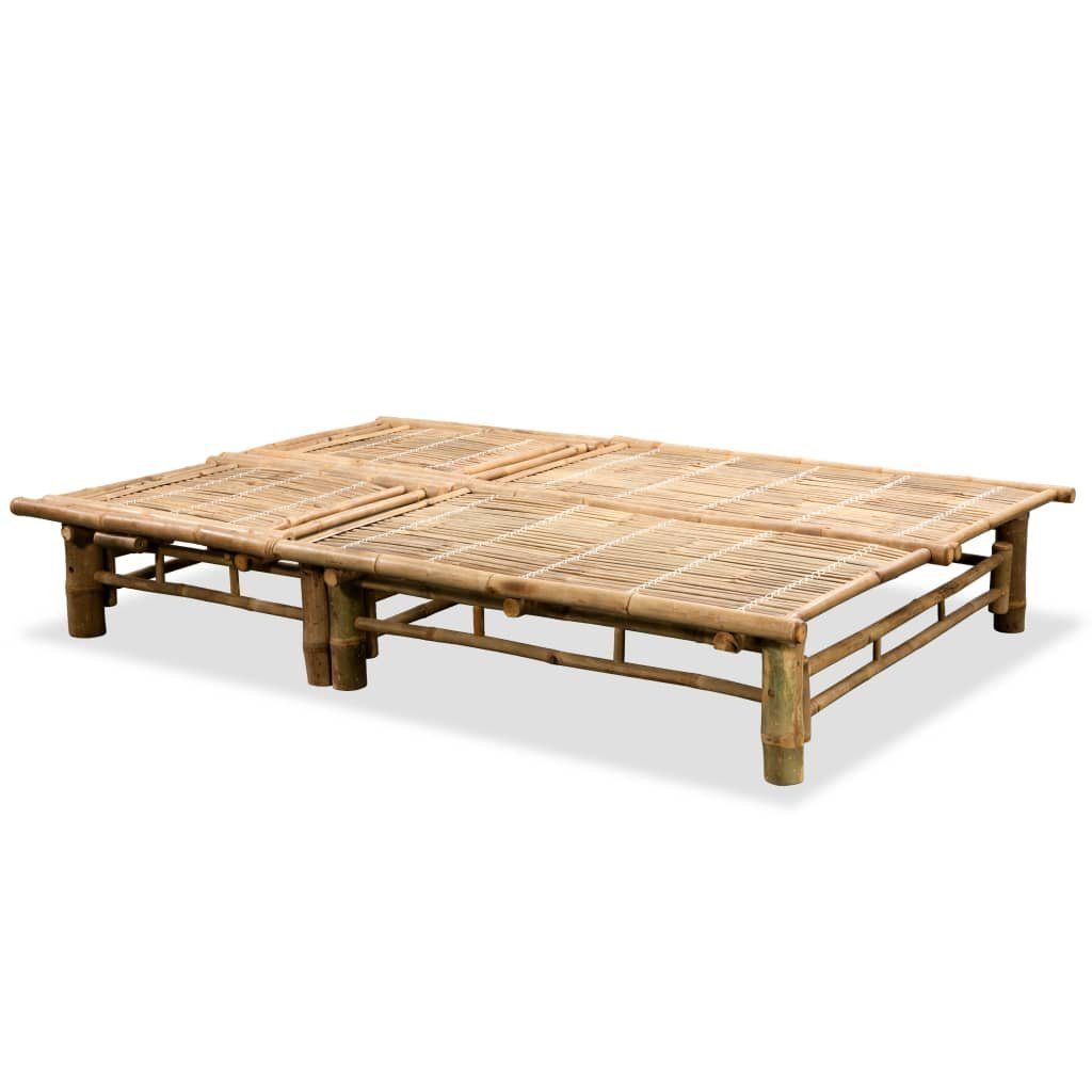 vidaXL Gartenliege Sonnenliege für 2 Personen Bambus