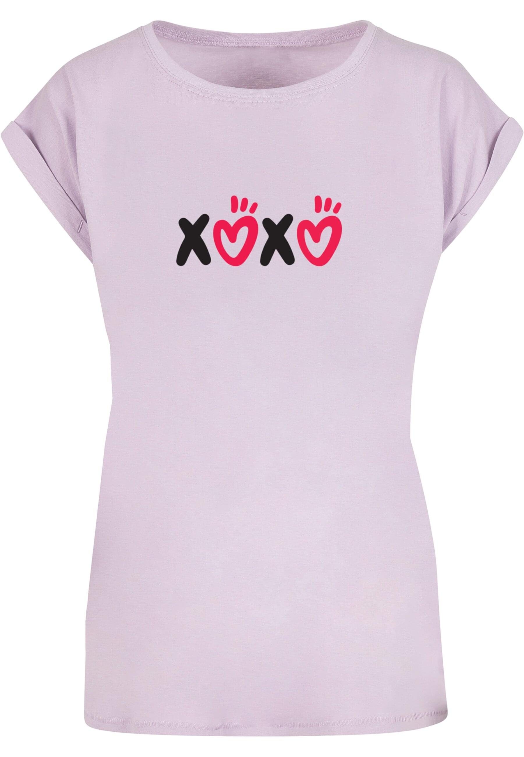 Merchcode T-Shirt Damen Ladies Valentines Day - XOXO Extended Shoulder Tee ( 1-tlg)