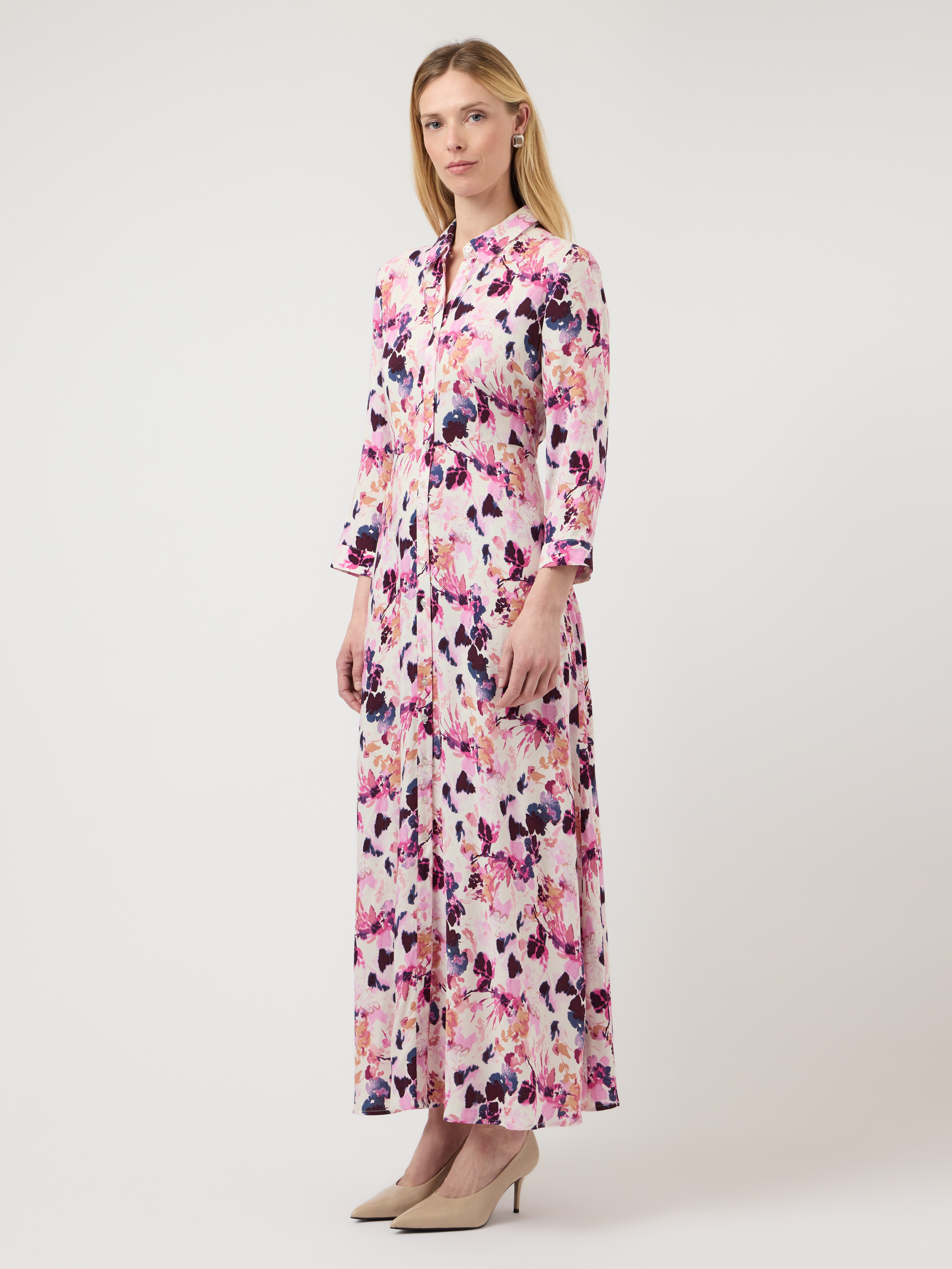 Y.A.S Hemdblusenkleid YASSAVANNA LONG SHIRT DRESS Viskose, loose fit