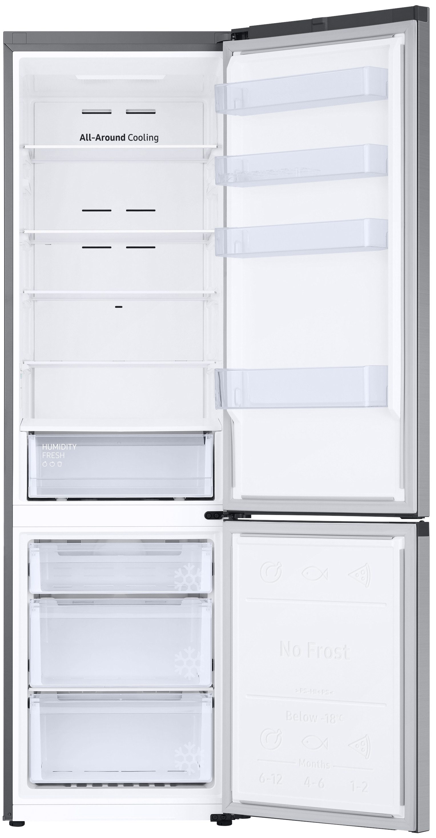 Samsung Kühl-/Gefrierkombination 7300 Serie RB38C600DSA, 203 cm hoch, 59,5 cm breit, No Frost, Power Freeze & Power Cool, Frischeschublade – Bild 3 von 5