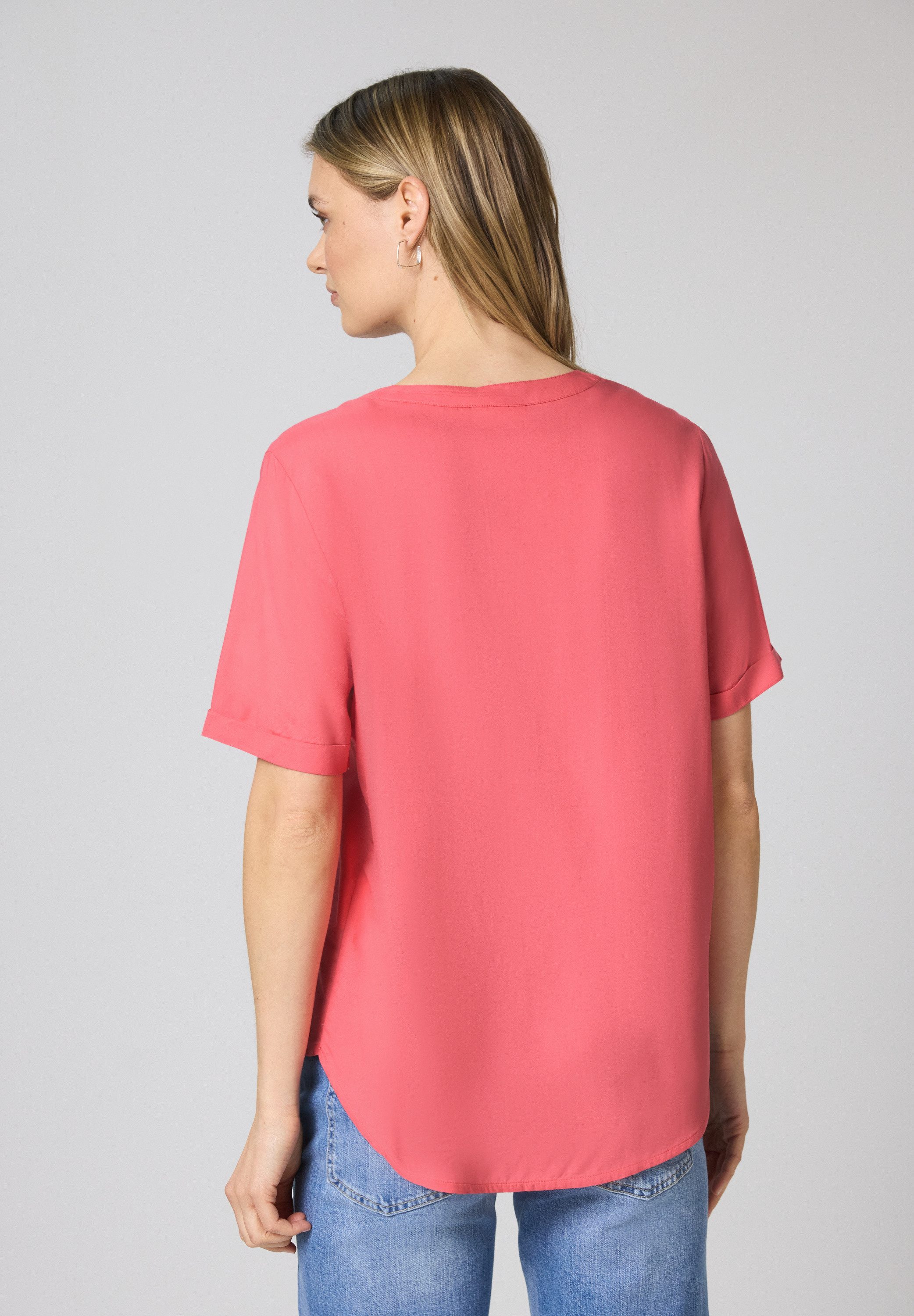 STREET ONE Kurzarmbluse aus softer Viskose