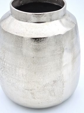Meinposten Dekovase Vase silber Metall Blumenvase Deko Tischdeko Tischvase 26 cm (1 St)