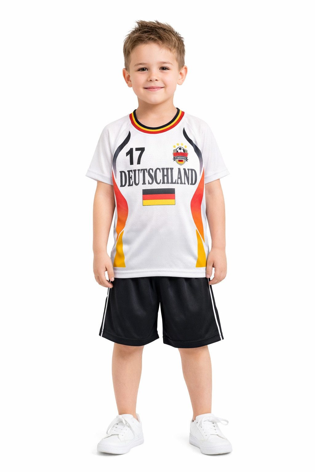 Fashion Boy Fußballtrikot Fußball Fan Set Deutschland Germany Trikot + Shorts, JS780 (Set, 2, Shirt+Shorts)