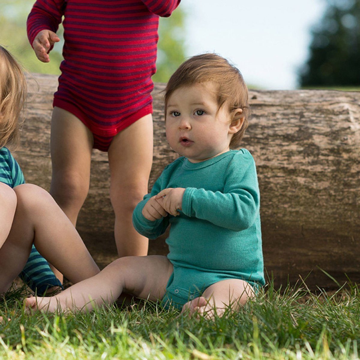 Engel Naturkleidung Langarmbody (1-tlg) Baby Langarm-Body aus Bio Merinoschurwolle / Seide