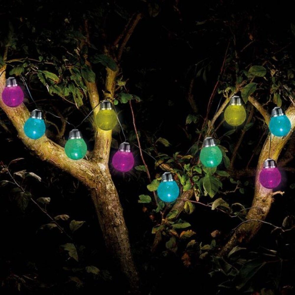 LED Solarleuchte Eureka! Crackle Solar Lichterkette - 10 Glühbirnen